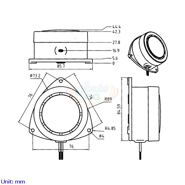 Surface Mounting Buzzer Dimension